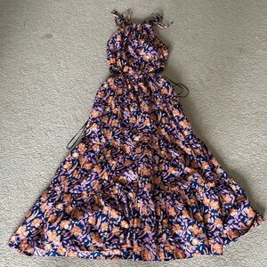 Blue and orange and purple sundress JCREW